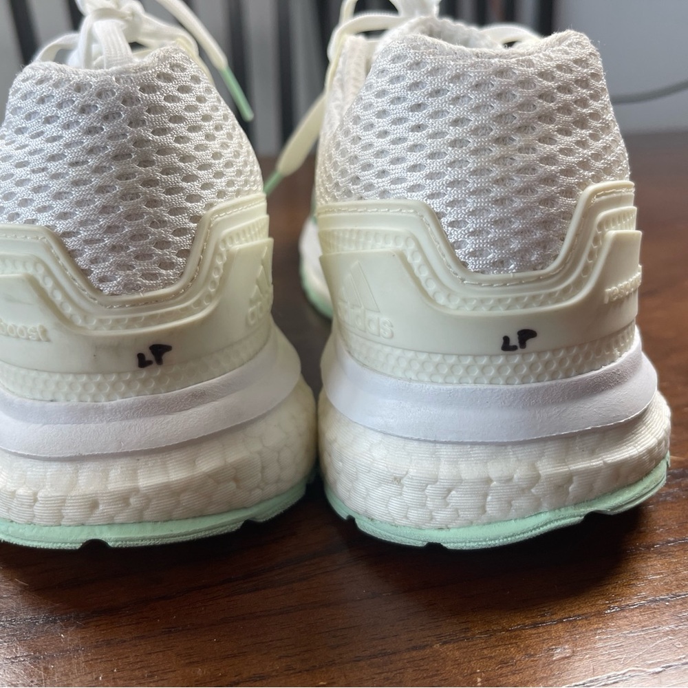 adidas White and Mint Green Women's Sneakers - Picture 4 of 9